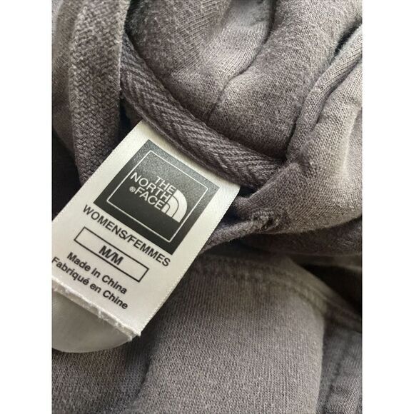 The North Face Hoodie Sweatshirt Women’s Medium‎ Fleece Pocket Washed Gray Pink - Picture 5 of 6